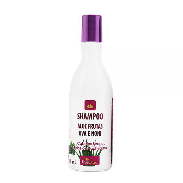 Shampoo Aloe Frutas Cabelos Secos e Cacheados 300ml - Live Aloe