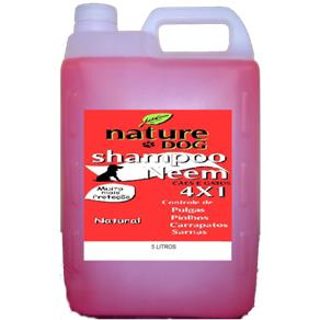 Shampoo 4x1 Anti Pulgas Nature Dog para Cães e Gatos - 5 Litros