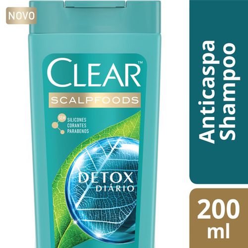Shampoo Anticaspa Clear Detox Diário 200ml SH CLEAR A-CASPA 200ML-FR DETOX DIARIO