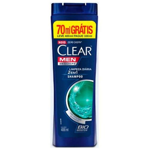 Shampoo Anticaspa Clear IceCool Menthol Pague 330ml Leve 400ml SH CLEAR A-CASPA LV400ML/PG330ML MEN ICE C MENTH