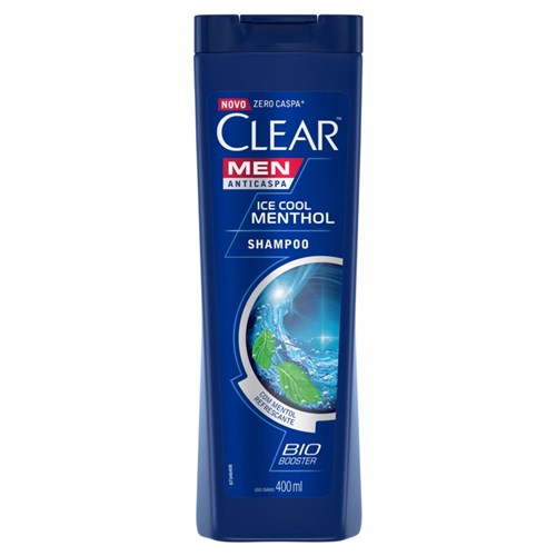 Shampoo Anticaspa Clear Men Ice Cool Mentol 400Ml