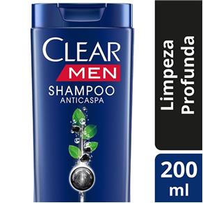 Shampoo Anticaspa Clear Men Limpeza Profunda - 200ml