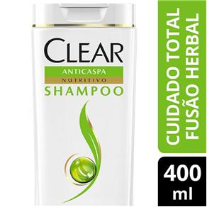 Shampoo Anticaspa Clear Women Fusão Herbal Cuidado Total - 400ml