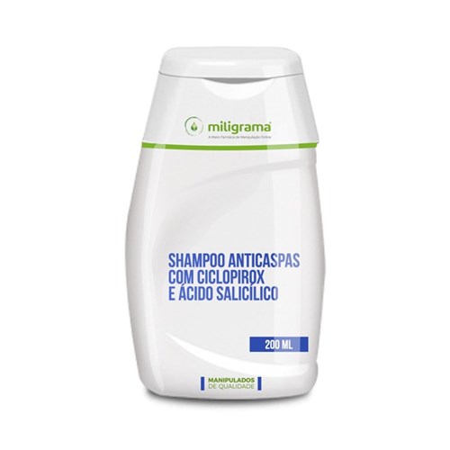 Shampoo Anticaspa com Ciclopirox e Ácido Salicílico - 200Ml