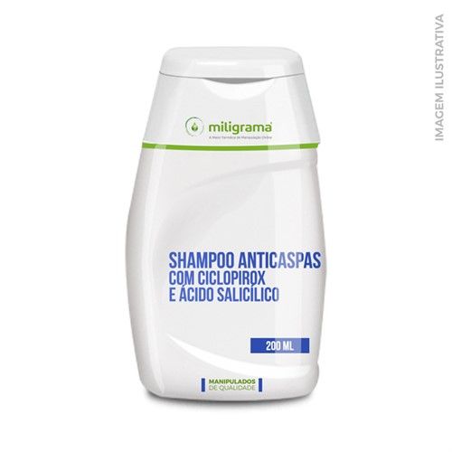Shampoo Anticaspa com Ciclopirox e Ácido Salicílico - 200ml