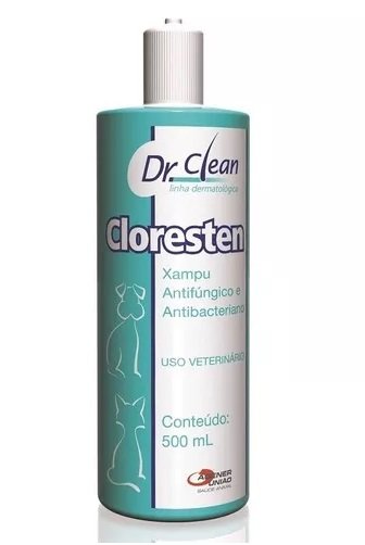 Shampoo Antifúngico e Antibacteriano Cloresten Agener União - 500 Ml