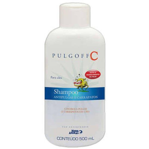 Shampoo Antipulgas e Carrapatos Mundo Animal Pulgoff C para Cães - 500 Ml