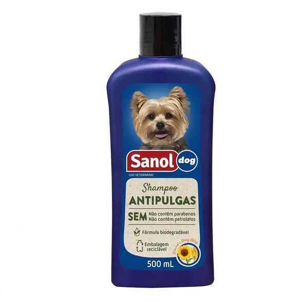 Shampoo Antipulgas Sanol Dog para Cães - Protege, Tonifica e Revitaliza - Total Química (500 Ml) - Sanol - Total Química