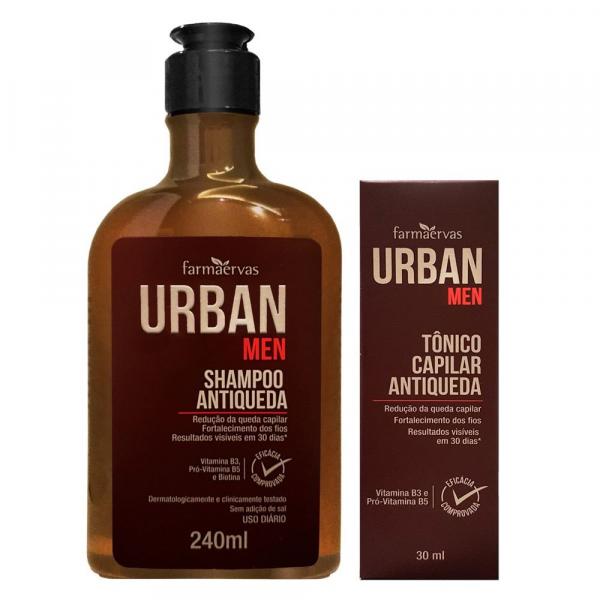 Shampoo Antiqueda + Tônico Capilar Antiqueda - Urban Men - Farmaervas