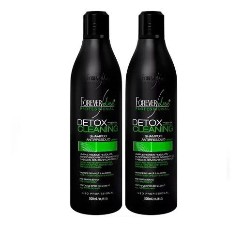2 Shampoo Antirresiduo Detox Cleaning Abre Cuticulas Capilar - Forever Liss
