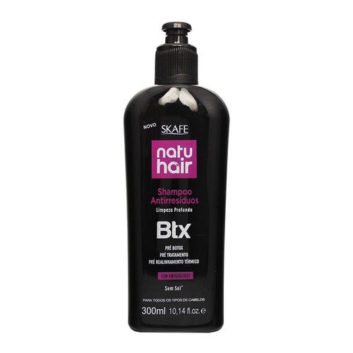 Shampoo Antirresíduos Natu Hair Limpeza Profunda Btx 300ml - Skafe