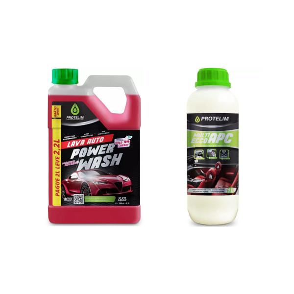 Shampoo Automotivo Lava Auto Power Wash + APC Multilimpador - Protelim