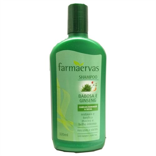 Shampoo Babosa e Ginseng 320ml Farmaervas