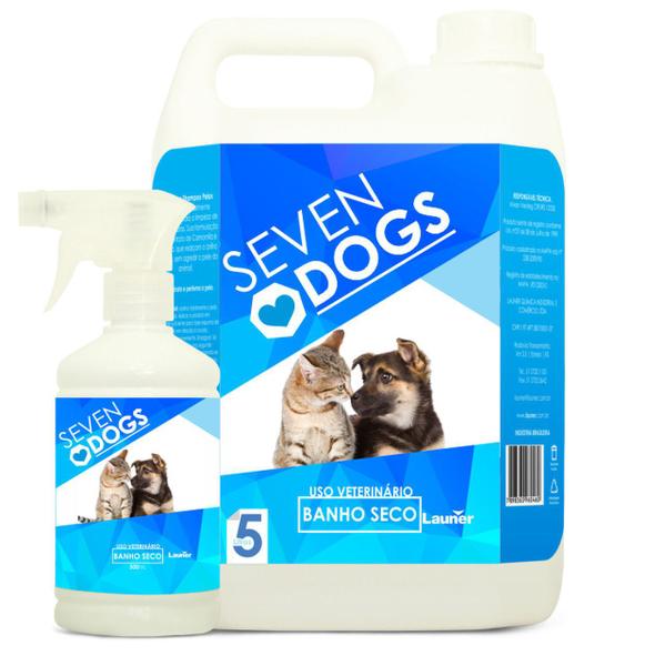 Shampoo Banho a Seco Seven Dogs 5 Litros - Launer Linha Seven