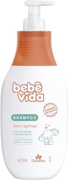 Shampoo Bebê Vida Davene Hipoalergenico Suave Sem Ardencia Extrato Natural 400ml