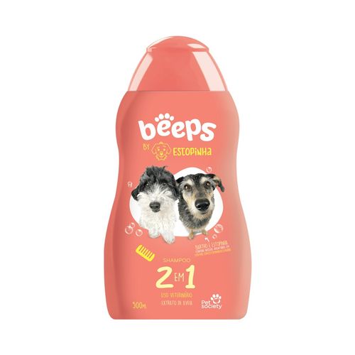 Shampoo Beeps By Estopinha 2 em 1 Pet Society 500ml para Cães