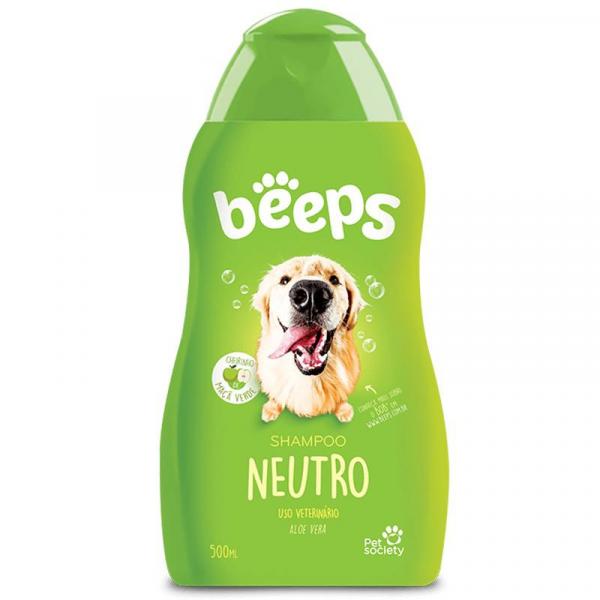 Shampoo Beeps Neutro Sem Sal Pet Society 500ml