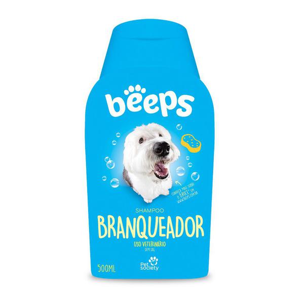 Shampoo Beeps Pet Society para Cães Branqueador - 500ml - Pet Society / Beeps
