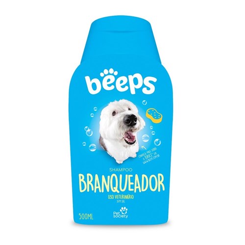 Shampoo Beeps Pet Society para Cães Branqueador - 500ml