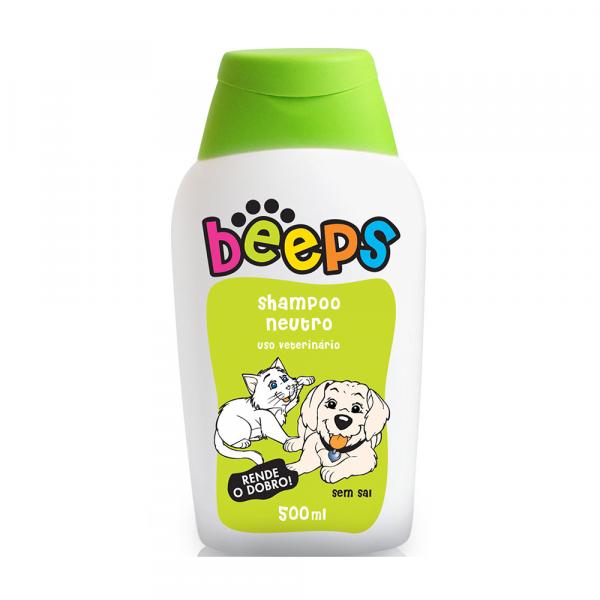 Shampoo Beeps Sem Sal Neutro 500ml - Pet Society