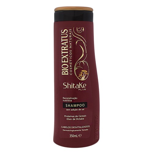 Shampoo Bio Extratus Shitake Plus Reconstrução Nutritiva Sem Sal com 350ml