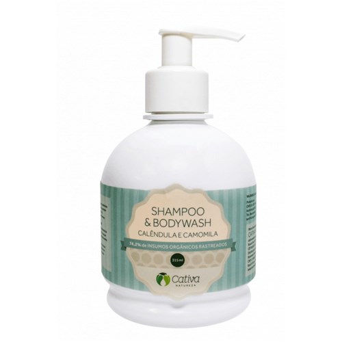 Shampoo & Body Wash 2 em 1 com Calêndula Orgânico 315ml Cativa