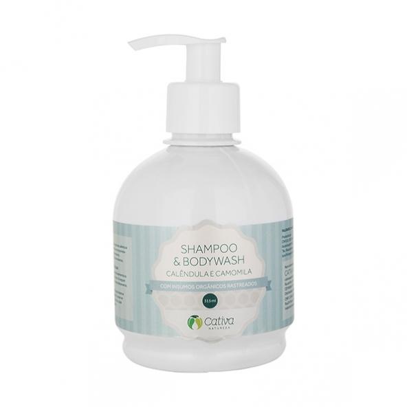 Shampoo BodyWash Calêndula e Camomila - Cativa Natureza