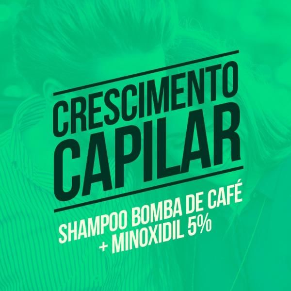 Shampoo Bomba de Café + Minoxidil 5 com Propilenoglicol 120Ml - Oficialfarma