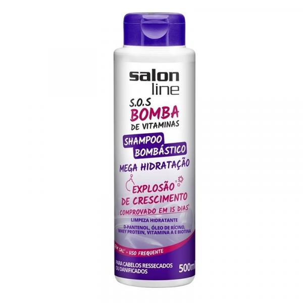 Shampoo Bombástico S.O.S Bomba Mega Hidratação 500ml - Salon Line