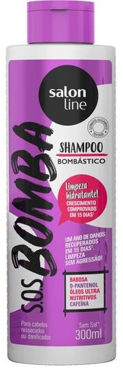 Shampoo Bombástico S.O.S Bomba Mega Hidratação Salon Line 300 Ml