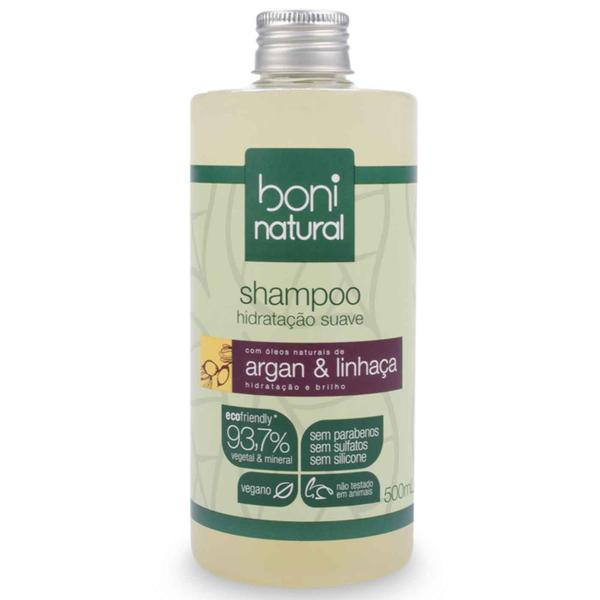Shampoo Boni Natural Argan e Linhaça 500ml