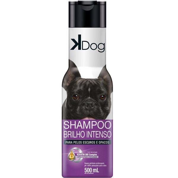 Shampoo Brilho Intenso K Dog para Cães de Pelos Escuros ou Opacos (500ml) - Total Química - Kdog - Total Química