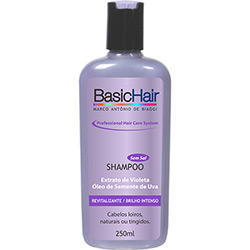 Shampoo Brilho Intenso P/ Cabelos Loiros - 240ml - Basic Hair