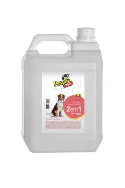 Shampoo Cães 2X1 Pre-Lavagem Coco - Uso Profissional 5L - Power Pets