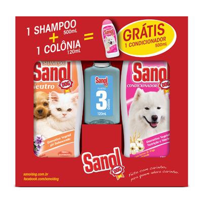 Shampoo Cão Kit Leve 3 Pague 2 500ml Sanol