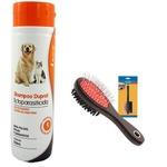 Shampoo Carrapaticida Cão Duprat + escova dupla para cão ou gato