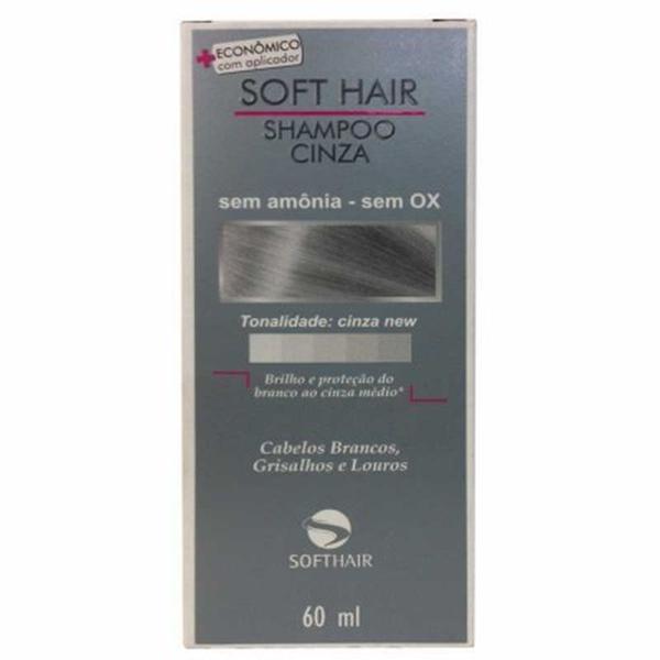 Shampoo Cinza Claro Softhair 60ml - Elza Ind com Cosmeti