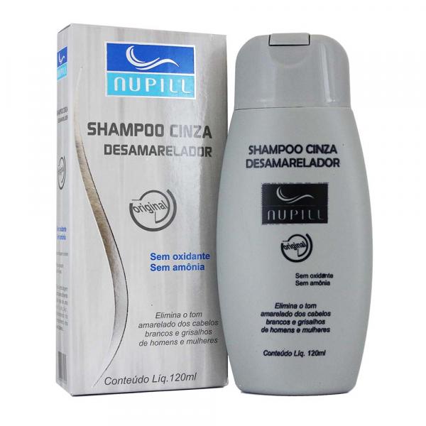 Shampoo Cinza Desamarelador 120ml - Nupill