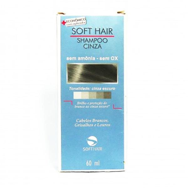 Shampoo Cinza Escuro Softhair 60ml - Elza Ind com Cosmeti