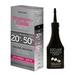 Shampoo Cinza Soft Hair 20% a 50% Fios Brancos 60ml