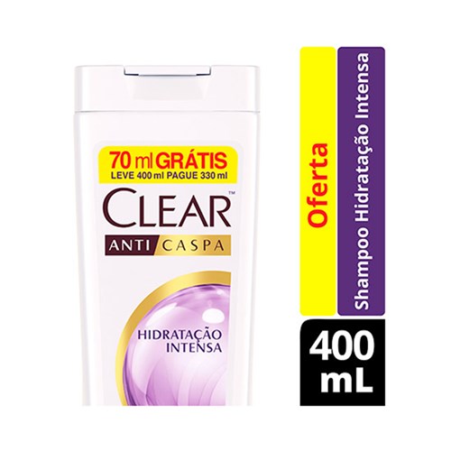 Shampoo Clear Anti Caspa Hidratação Intensa 400ml