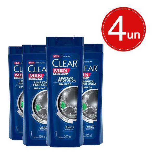 Shampoo Clear Anti-Caspa Limpeza Profunda 200ml Leve 4 Pague 2