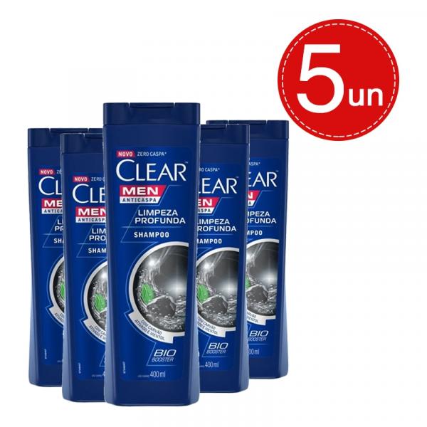 Shampoo Clear Anticaspa Limpeza Profunda 400ml Leve 5 Pague 3