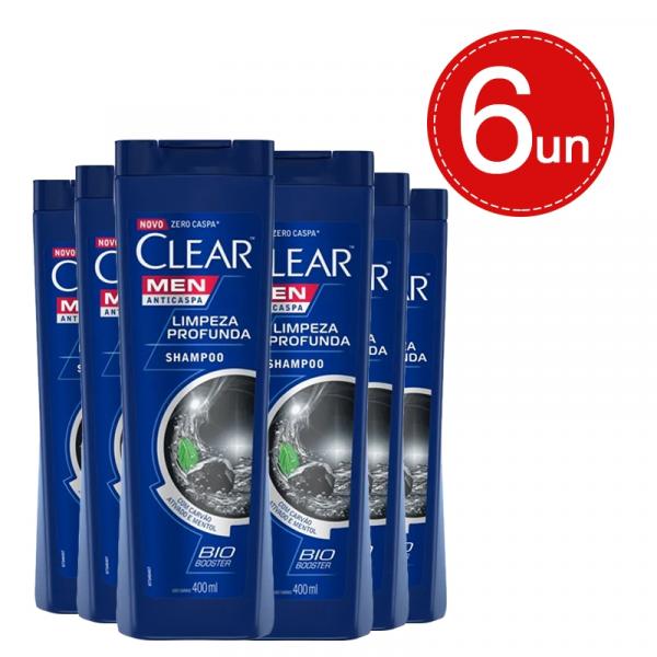 Shampoo Clear Anticaspa Limpeza Profunda 400ml Leve 6 Pague 3