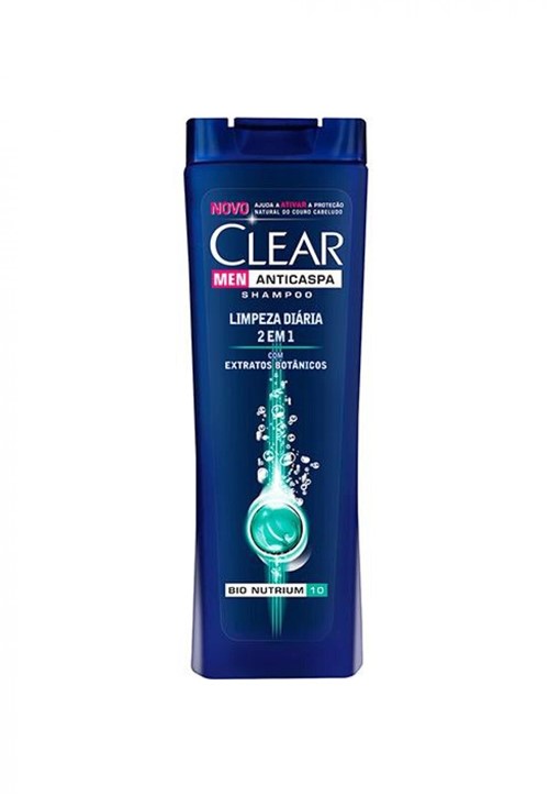 Shampoo Clear 2 em 1 Anticaspa Limpeza para Diária 200Ml