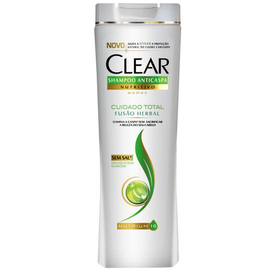 Shampoo Clear Fusão Herbal Cuidado Total 400ml