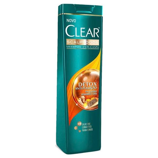 Shampoo Clear Men Anticaspa Detox Antipoluição