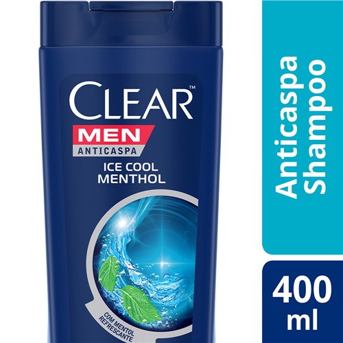 Shampoo Clear Men Anticaspa Ice Cool Menthol Leve 400ml Pague 330ml