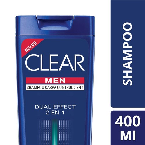 Shampoo Clear Men Dual Effect 400 Ml