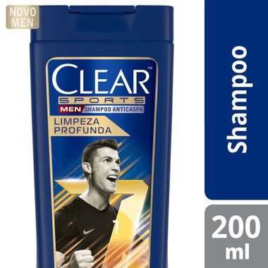 Shampoo Clear Sports Men Limpeza Profunda 200ml